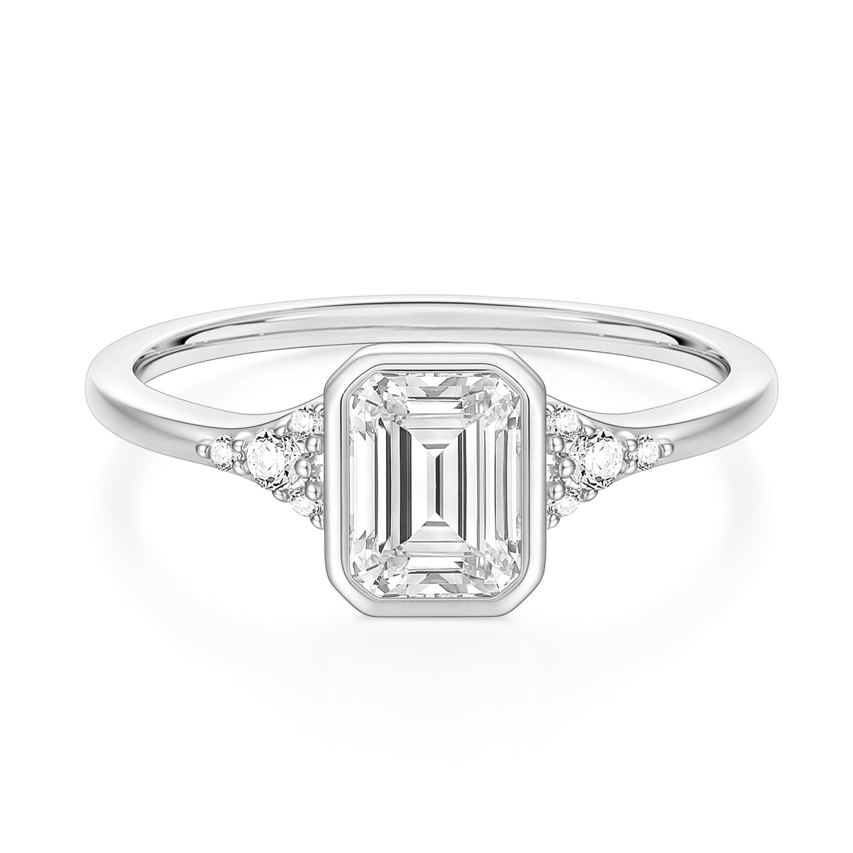 Emerald Cut Travel Engagement Ring – product view 13