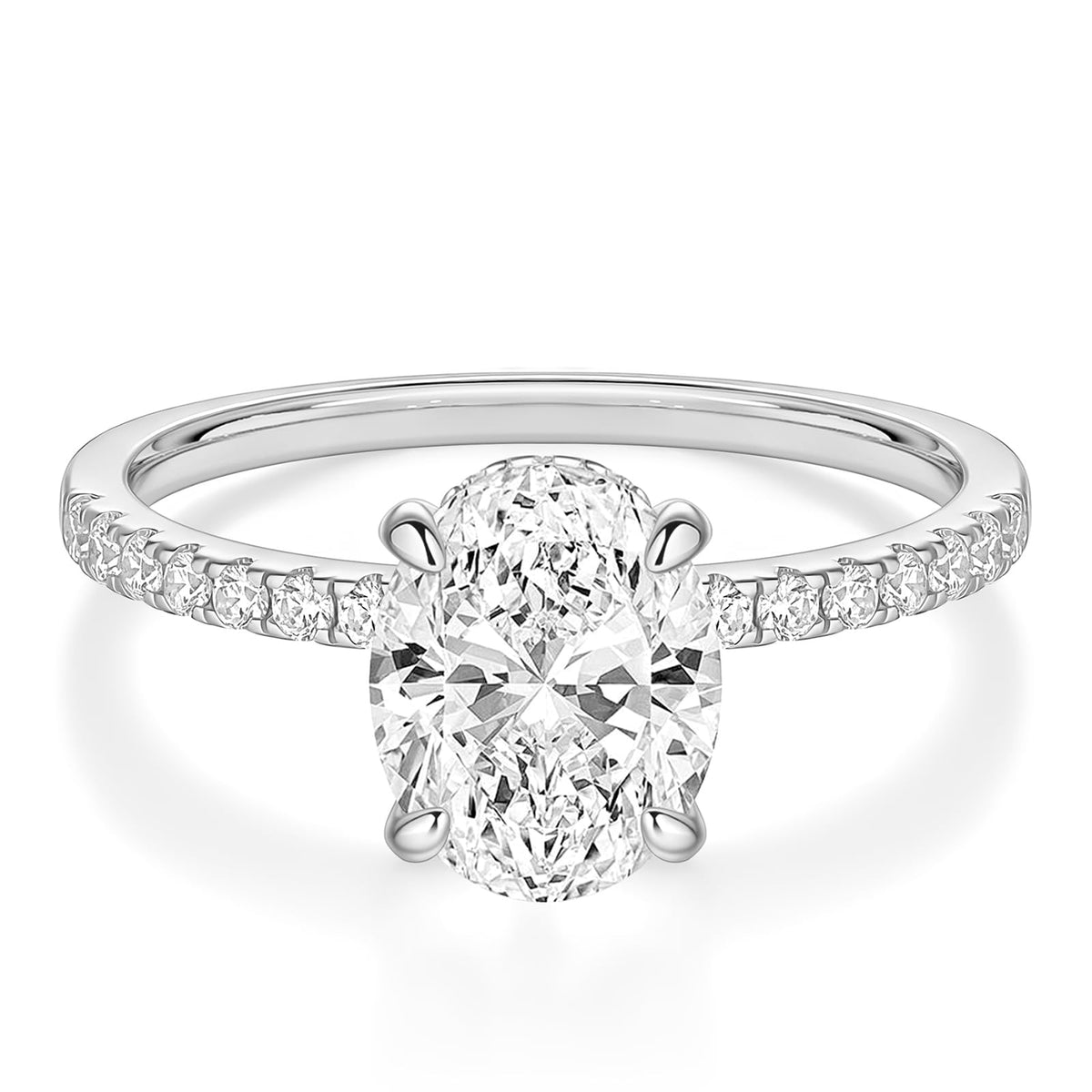 Oval Cut Brass Engagement Ring – product view 14