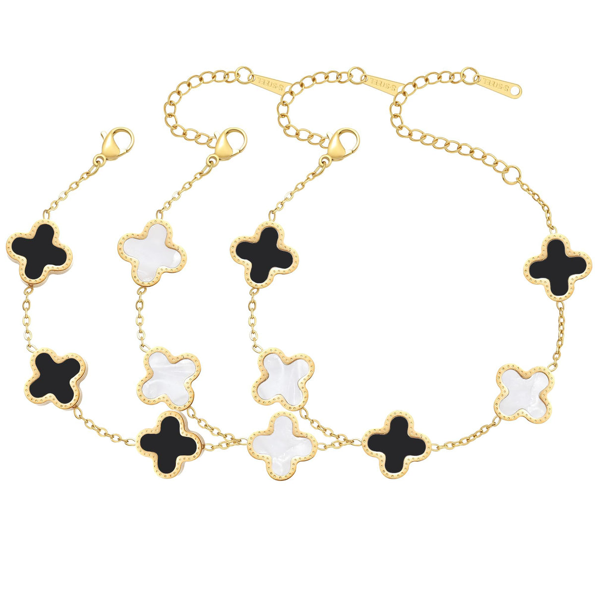 four-leaf clover bracelet stack – image 21
