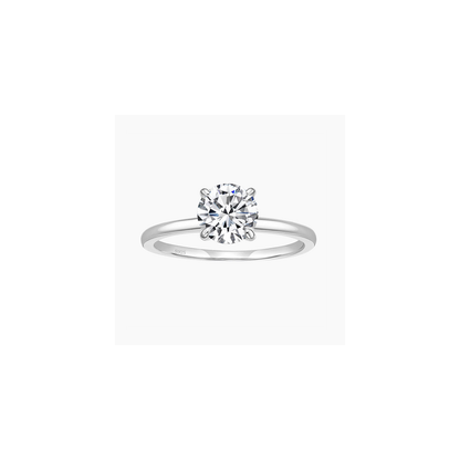 1.5CT Classic Round Cubic Zirconia Engagement Ring – white background product image