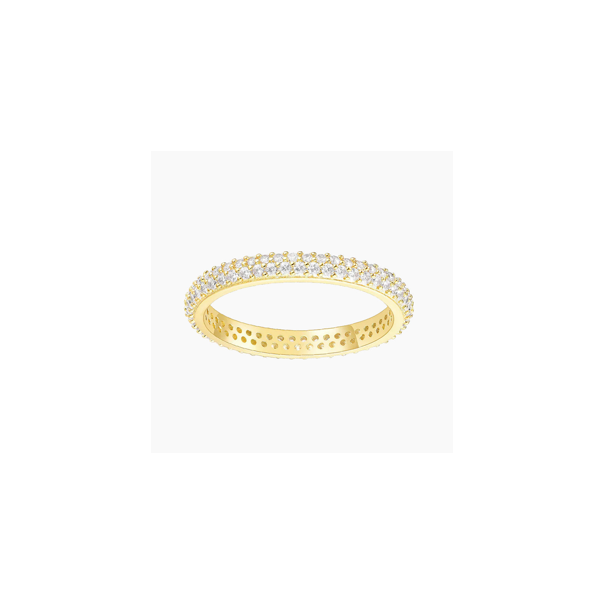 3mm Anniversary Double Row Eternity Wedding Ring – white background product image