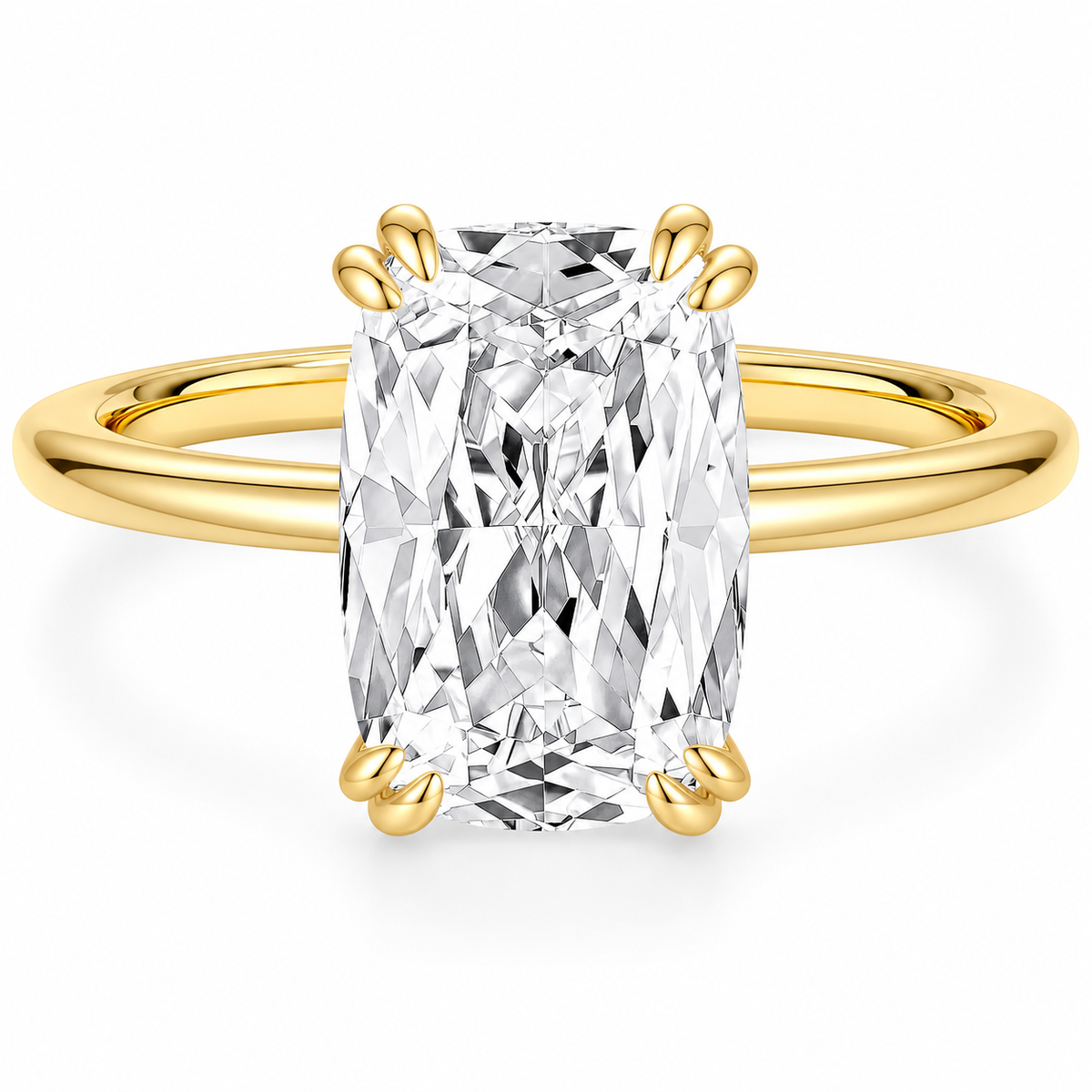 Elongated Cushion Cut Engagement Ring – white background product image