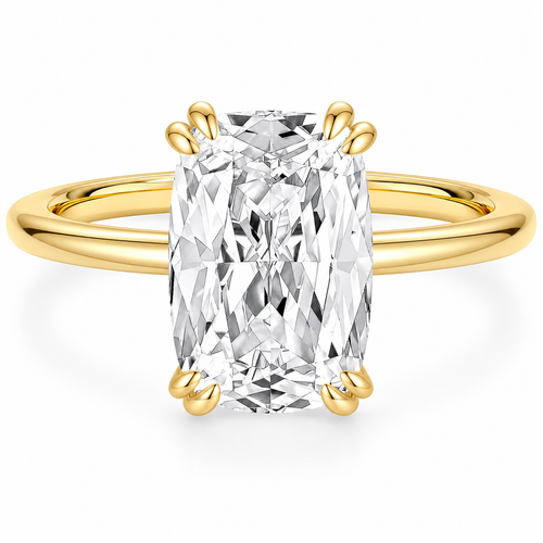 Elongated Cushion Cut Engagement Ring – white background product image