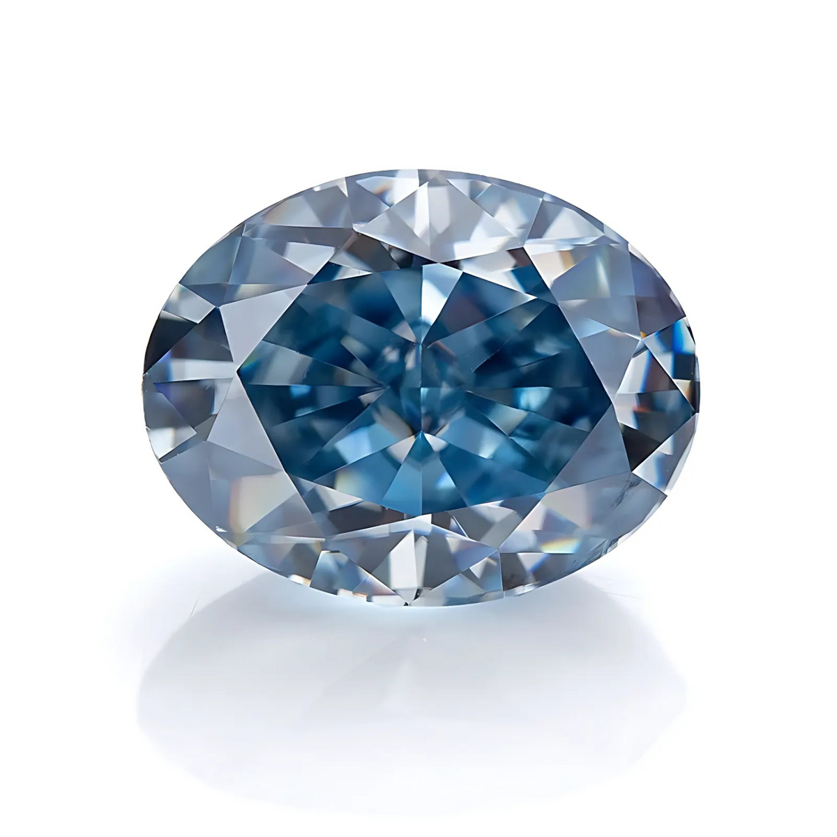 Oval Cut Blue Moissanite Loose Stones