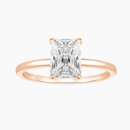 3CT Radiant Cut Solitaire Cubic Zirconia Wedding & Engagement Promise Rings