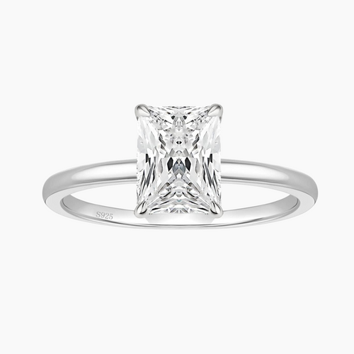 3CT Radiant Cut Solitaire Cubic Zirconia Wedding & Engagement Promise Rings