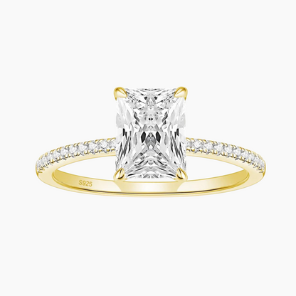 3CT Radiant Cut Solitaire Cubic Zirconia Wedding & Engagement Promise Rings
