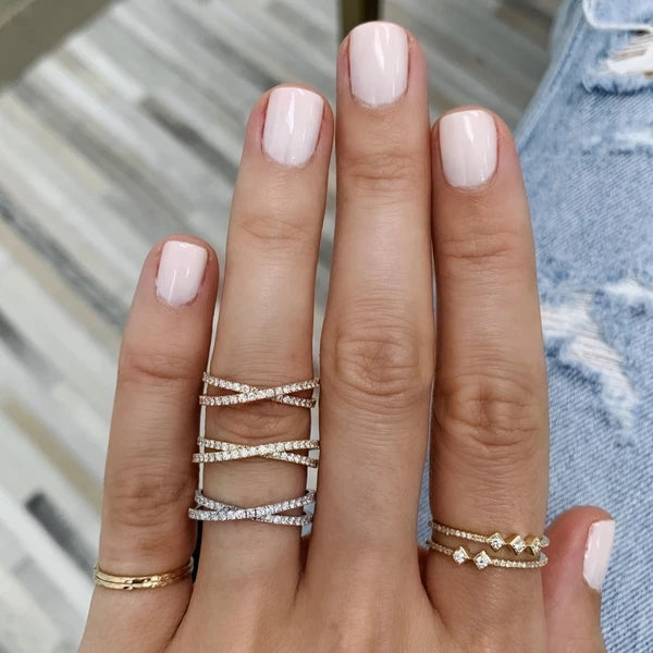 criss cross rings, sterling silver rings, Eamti, womens eternity ring, sterling silver eternity band, cz engagement ring set, silver eternity ring, cross eternity ring