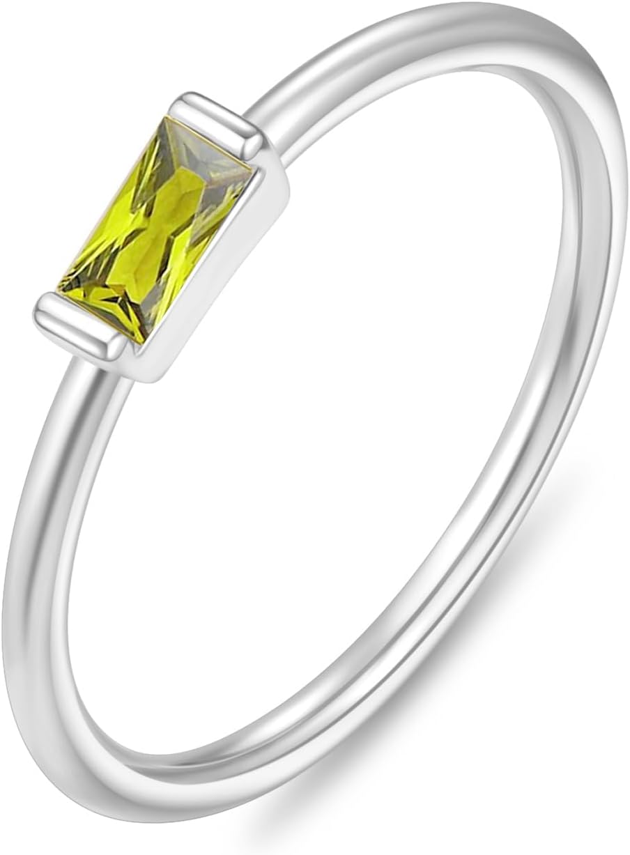 silver ring with month-inspired color – product image 13