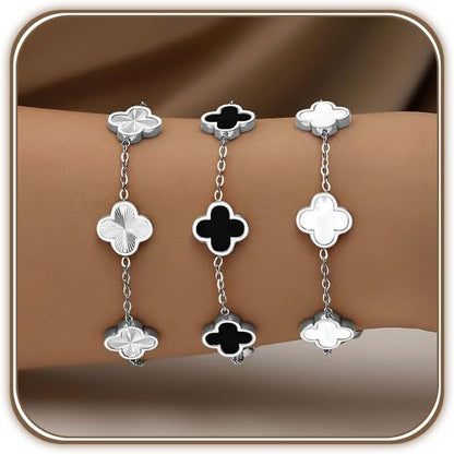 gold clover link bracelet for everyday style – image 10