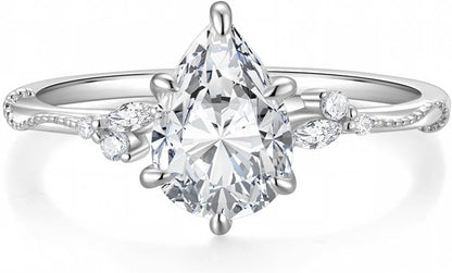 Pear Cut Travel Engagement Ring – product view 7