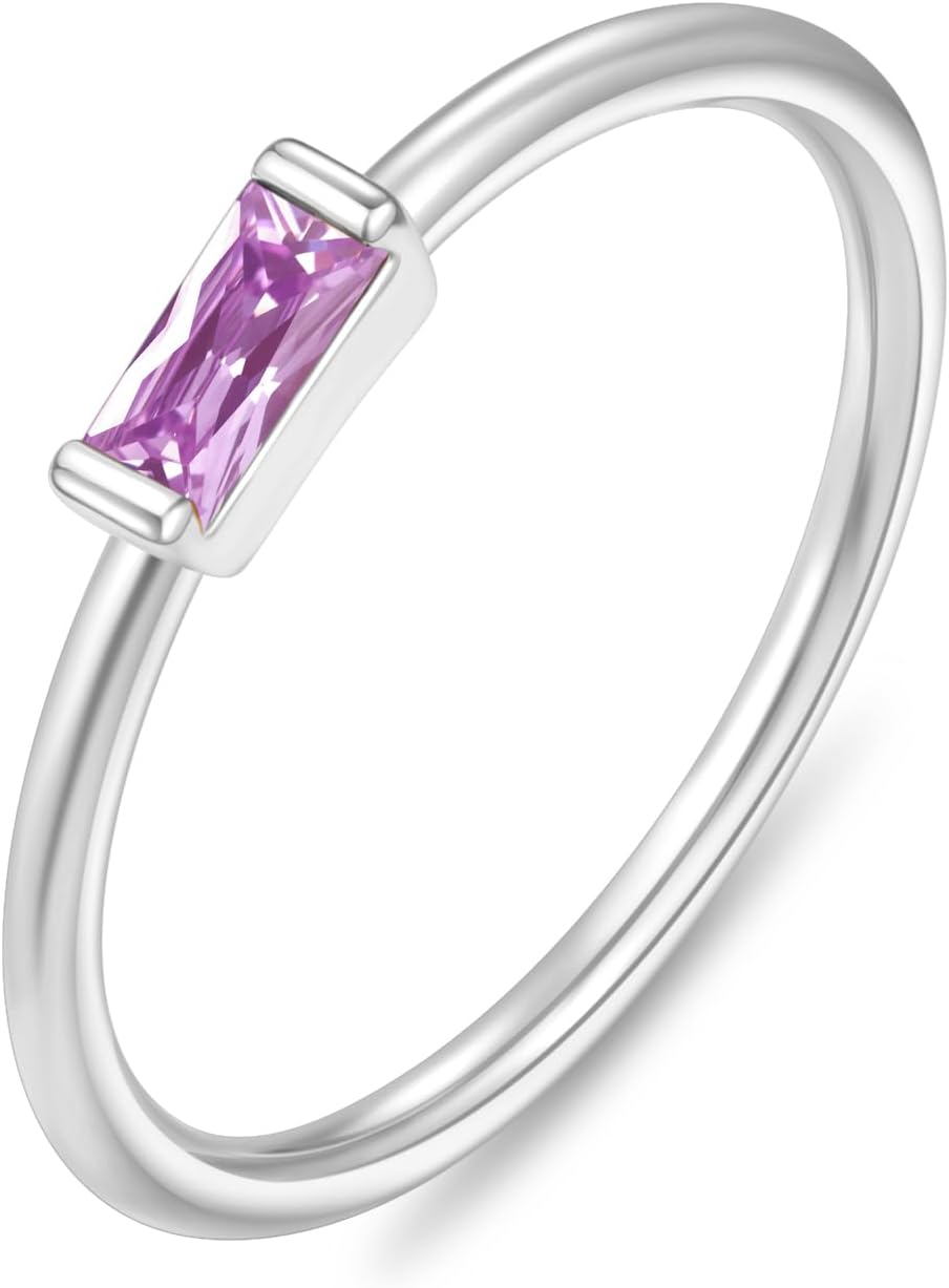 minimalist silver stacking ring – product image 14