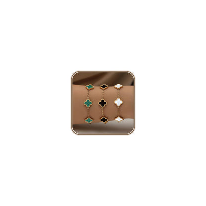 double-sided four-leaf clover bracelet set – image 21