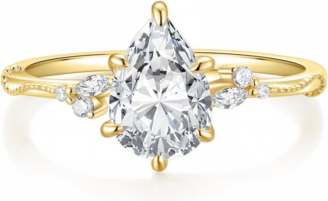 Pear Cut Travel Engagement Ring