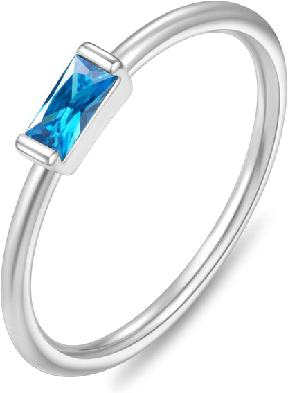 minimalist silver stacking ring – product image 9