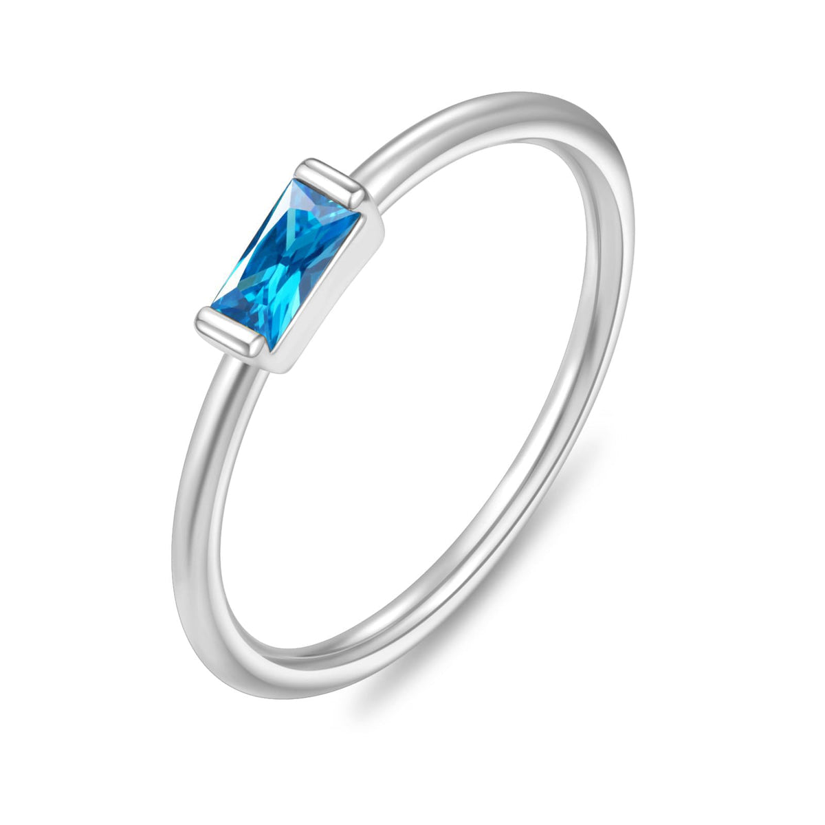 silver ring with month-inspired color – product image 18