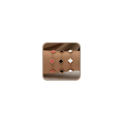 gold clover link bracelet for everyday style – image 22