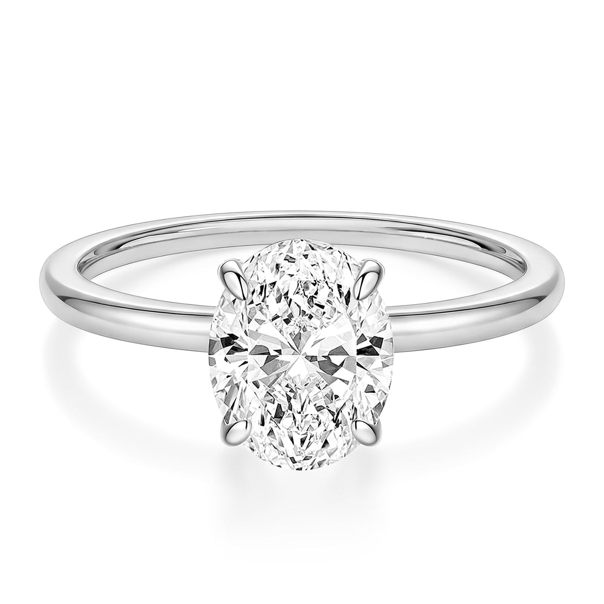 Oval Cut Engagement Ring – Gold or Silver Tone – product view 15