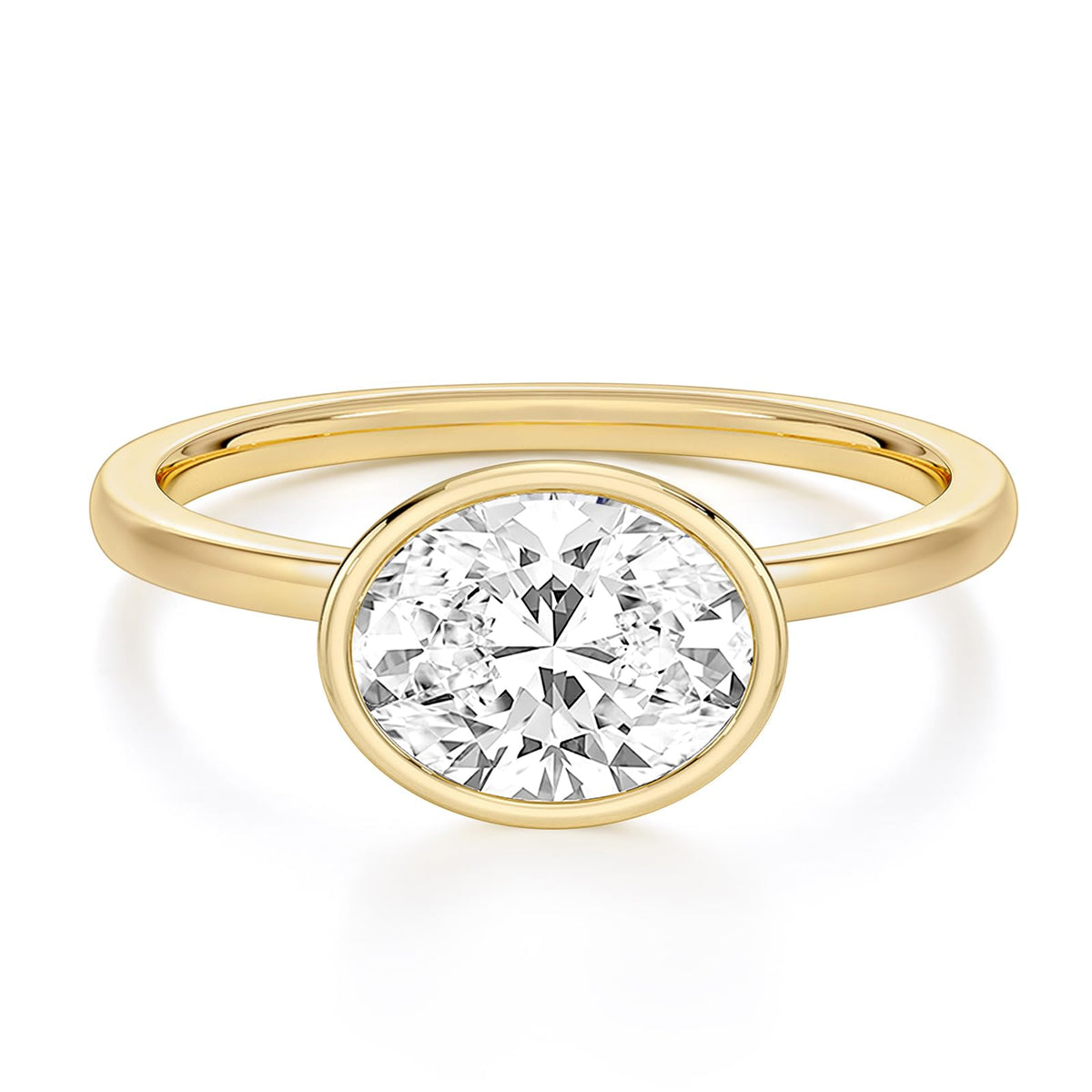 Oval Cut Travel Engagement Ring – product view 14