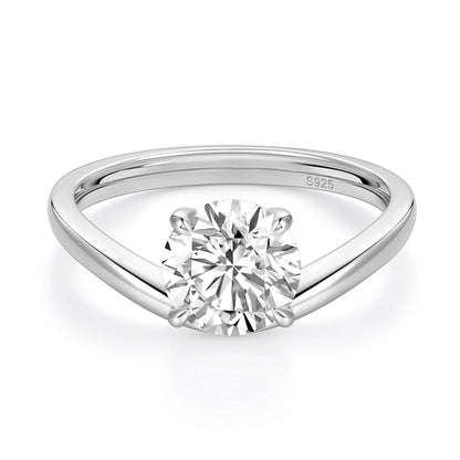 1.5 ct Round Cut Curved Wedding Ring Set – product view 12