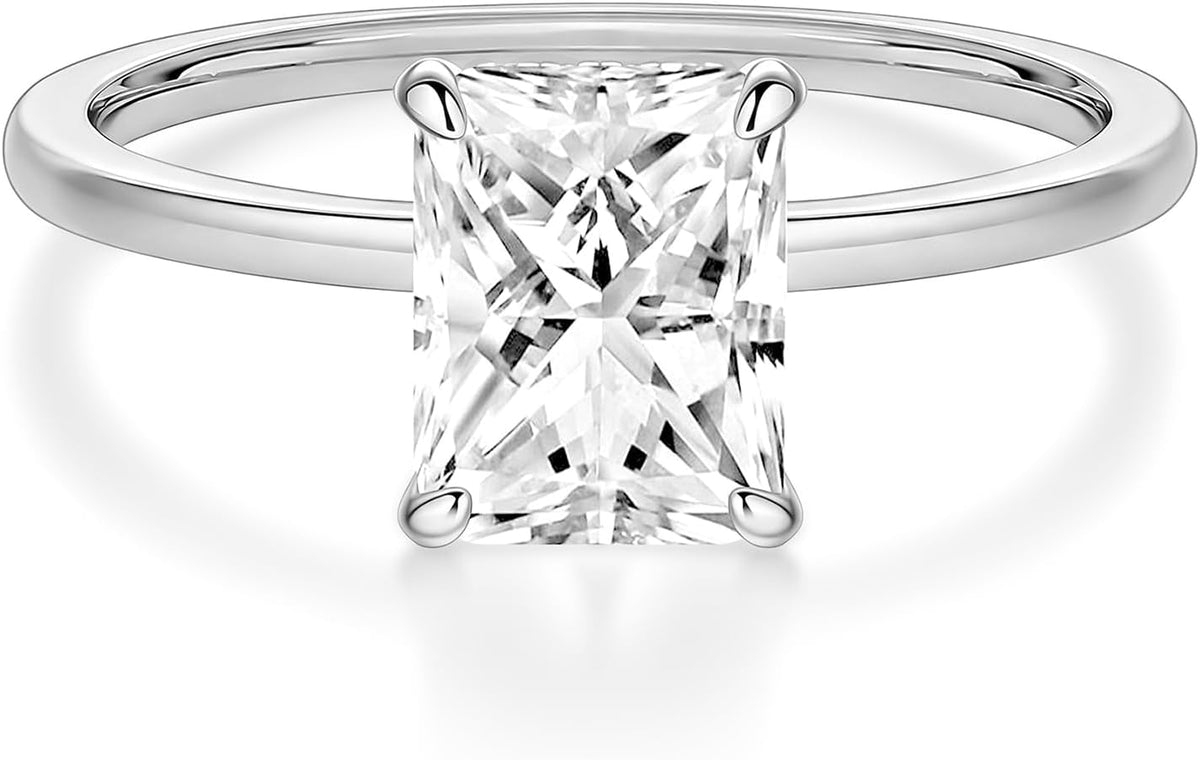 Radiant Cut Brass Engagement Ring – product view 7