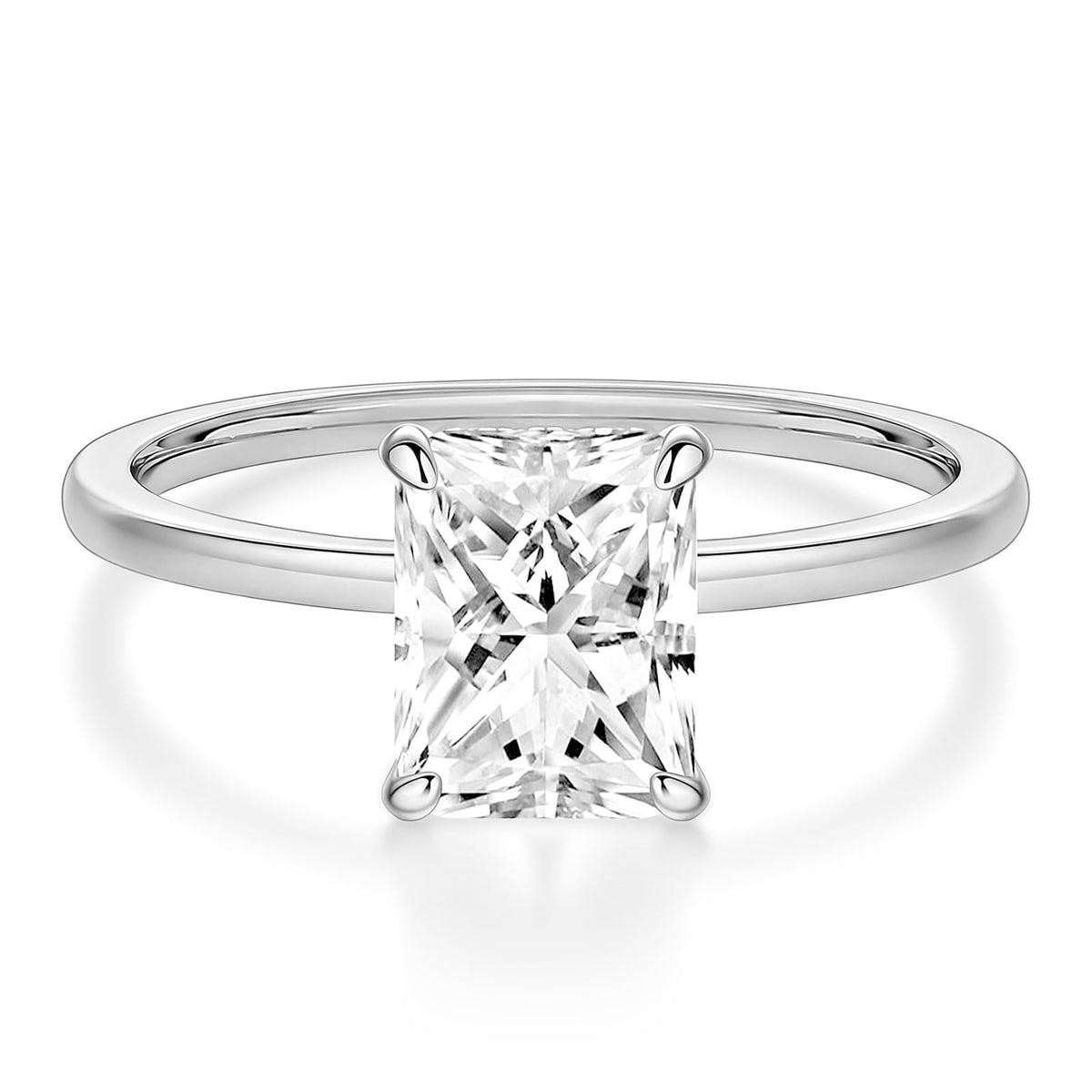 Radiant Cut Brass Engagement Ring – product view 13