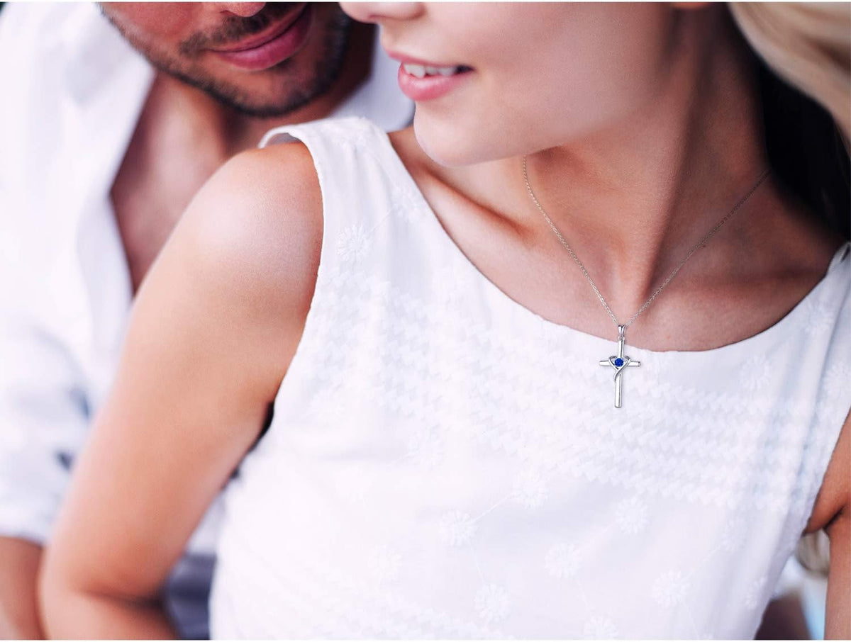 cross necklace gift for her or him