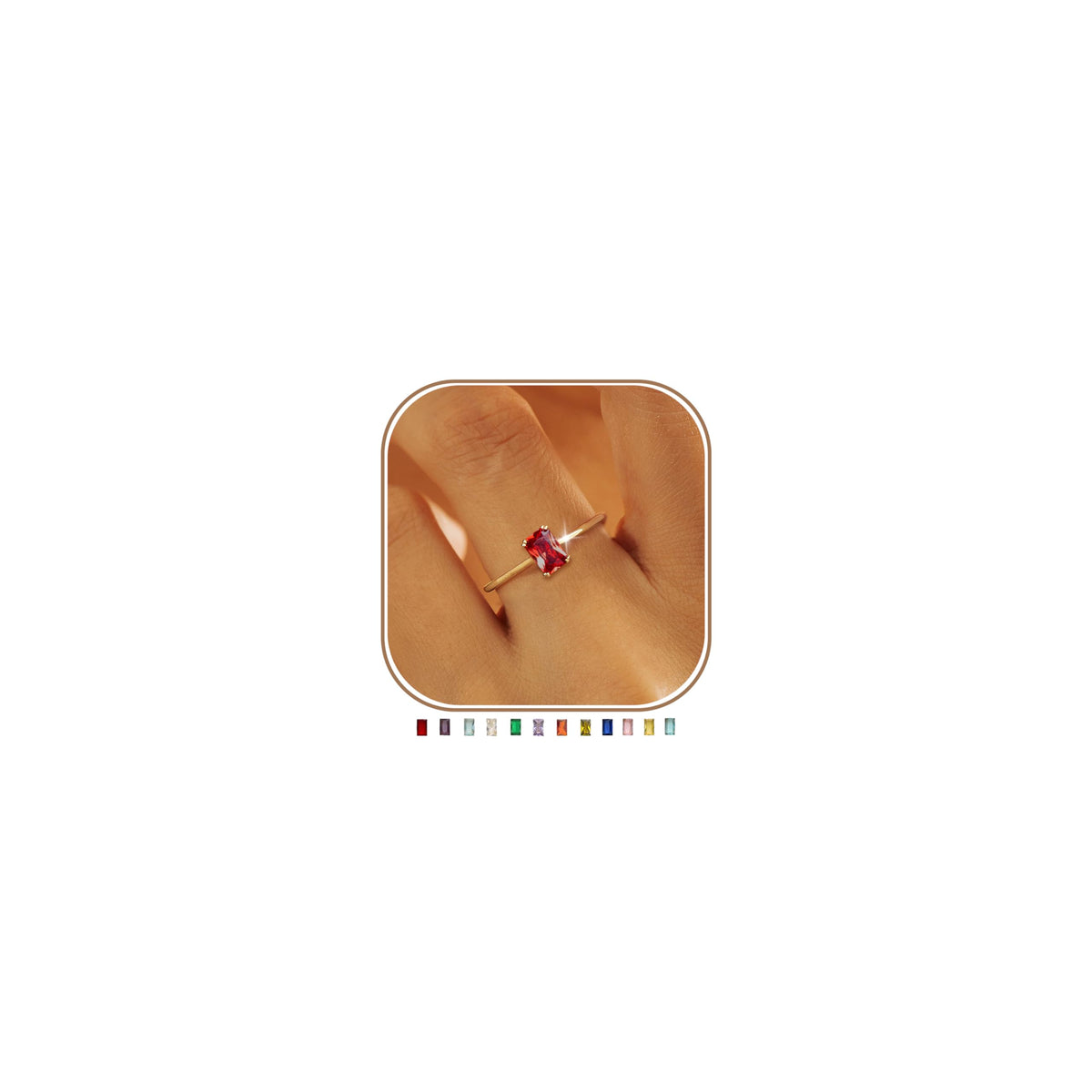 emerald-inspired green cubic zirconia ring – product image 27