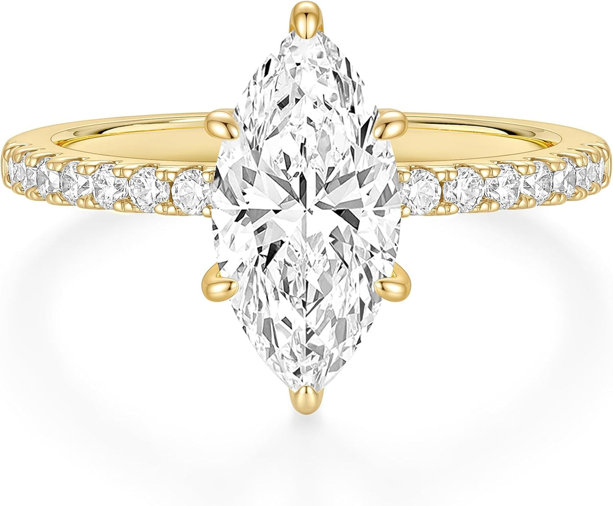 Marquise Cut Travel Engagement Ring