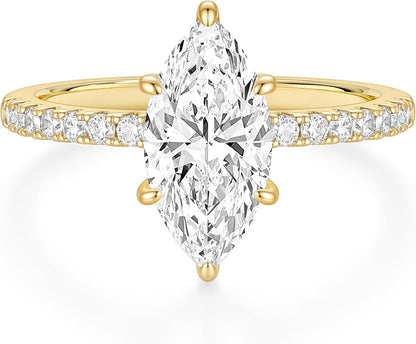 Marquise Cut Travel Engagement Ring