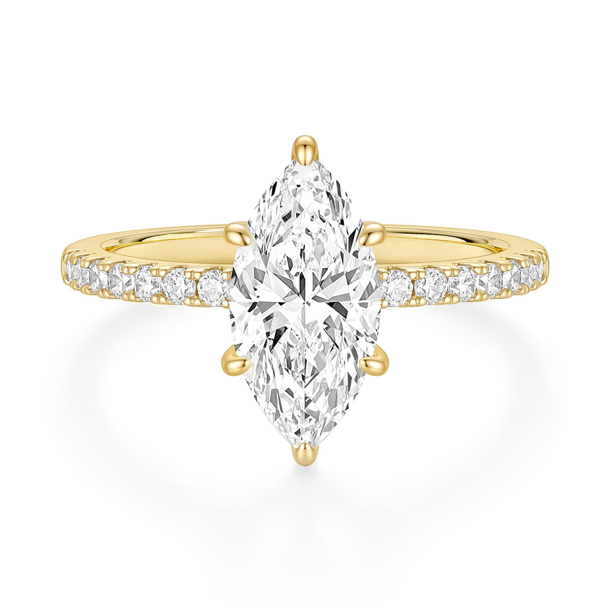 Marquise Cut Travel Engagement Ring – product view 13