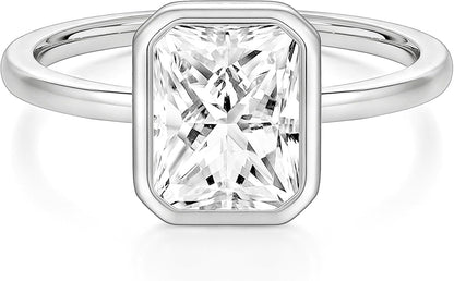 Radiant Cut Bezel Travel Engagement Ring – product view 7