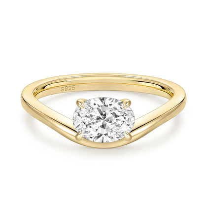 1.5 ct Oval Cut Curved Wedding Ring Set – product view 8