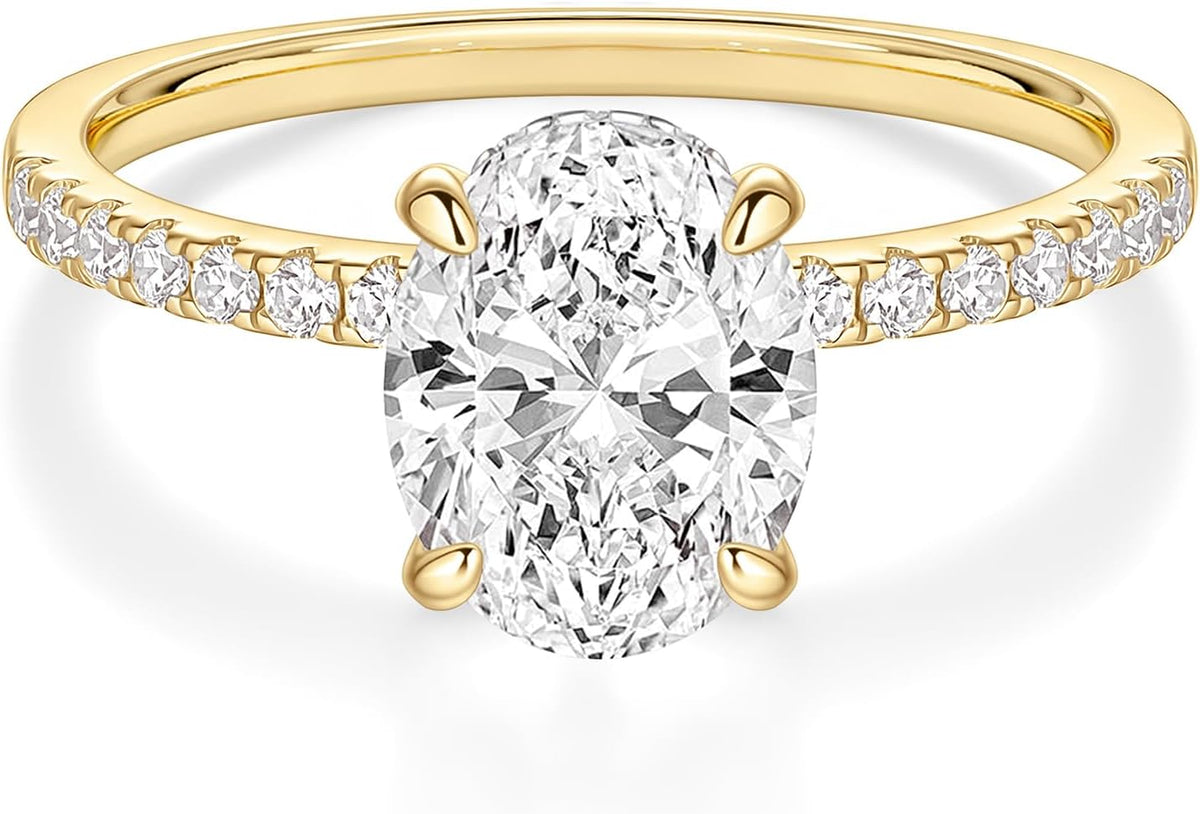 Oval Cut Brass Engagement Ring