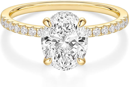 Oval Cut Brass Engagement Ring