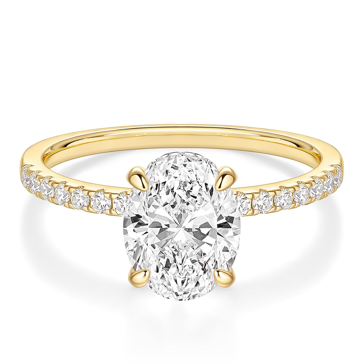 Oval Cut Brass Engagement Ring – product view 13