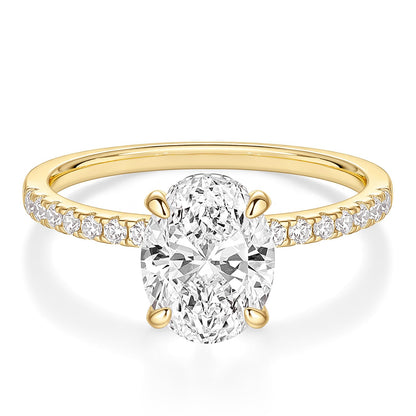 Oval Cut Brass Engagement Ring – product view 13