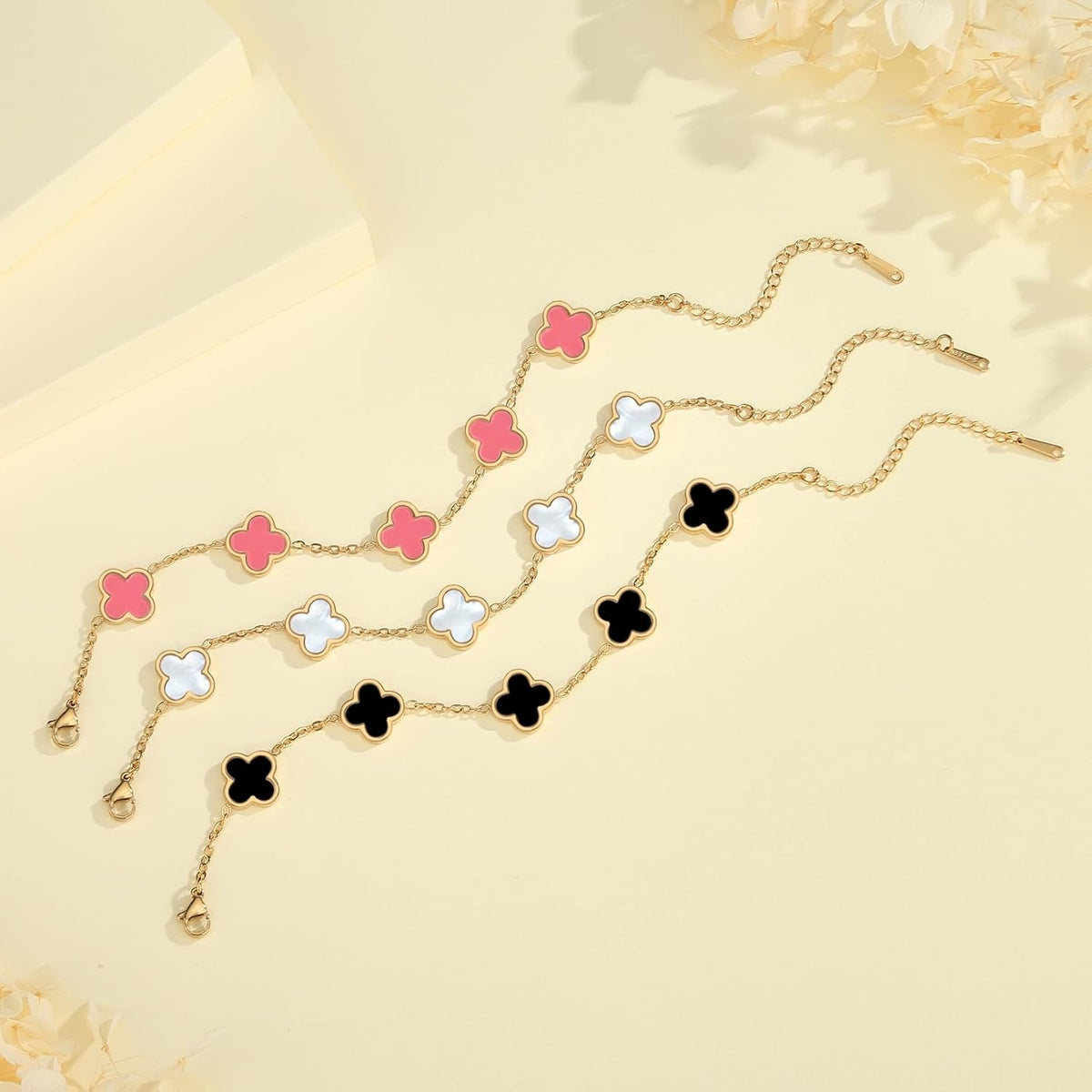 Salresorah double-sided clover bracelet