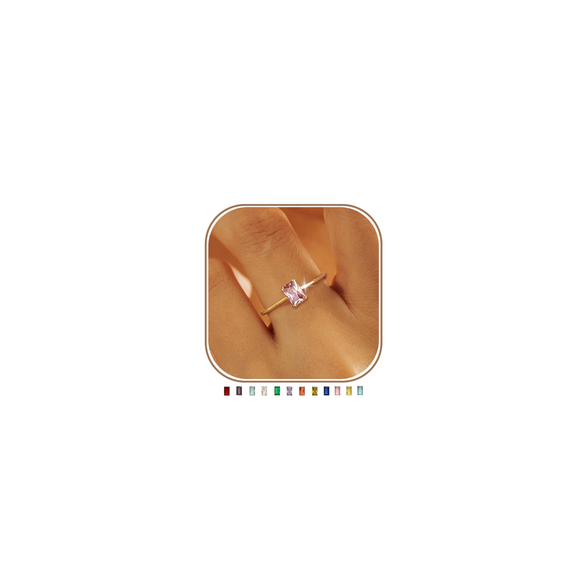 dainty gold birthstone ring – product image 18