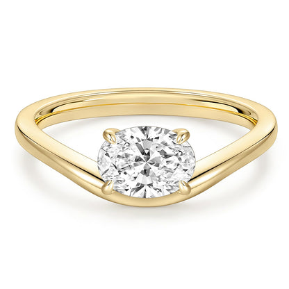 1.5 ct Oval Cut Curved Wedding Ring Set – product view 7