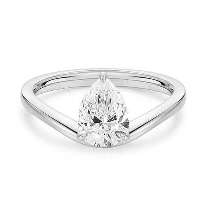 1.5 ct Pear Cut Curved Wedding Ring Set – product view 13