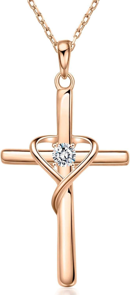 Salresorah S925 cross birthstone necklace – product image 18