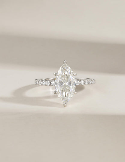 Marquise Cut Travel Engagement Ring – product view 11