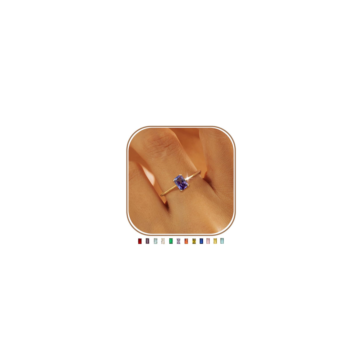 emerald-inspired green cubic zirconia ring – product image 22