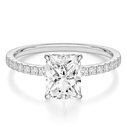 Radiant Cut Engagement Ring – Gold or Silver Tone – product view 14