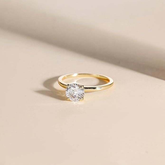1.5CT Classic Round Cubic Zirconia Engagement Ring