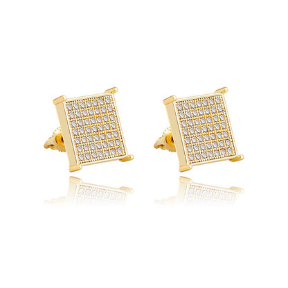 square cubic zirconia earrings close-up – product image 38