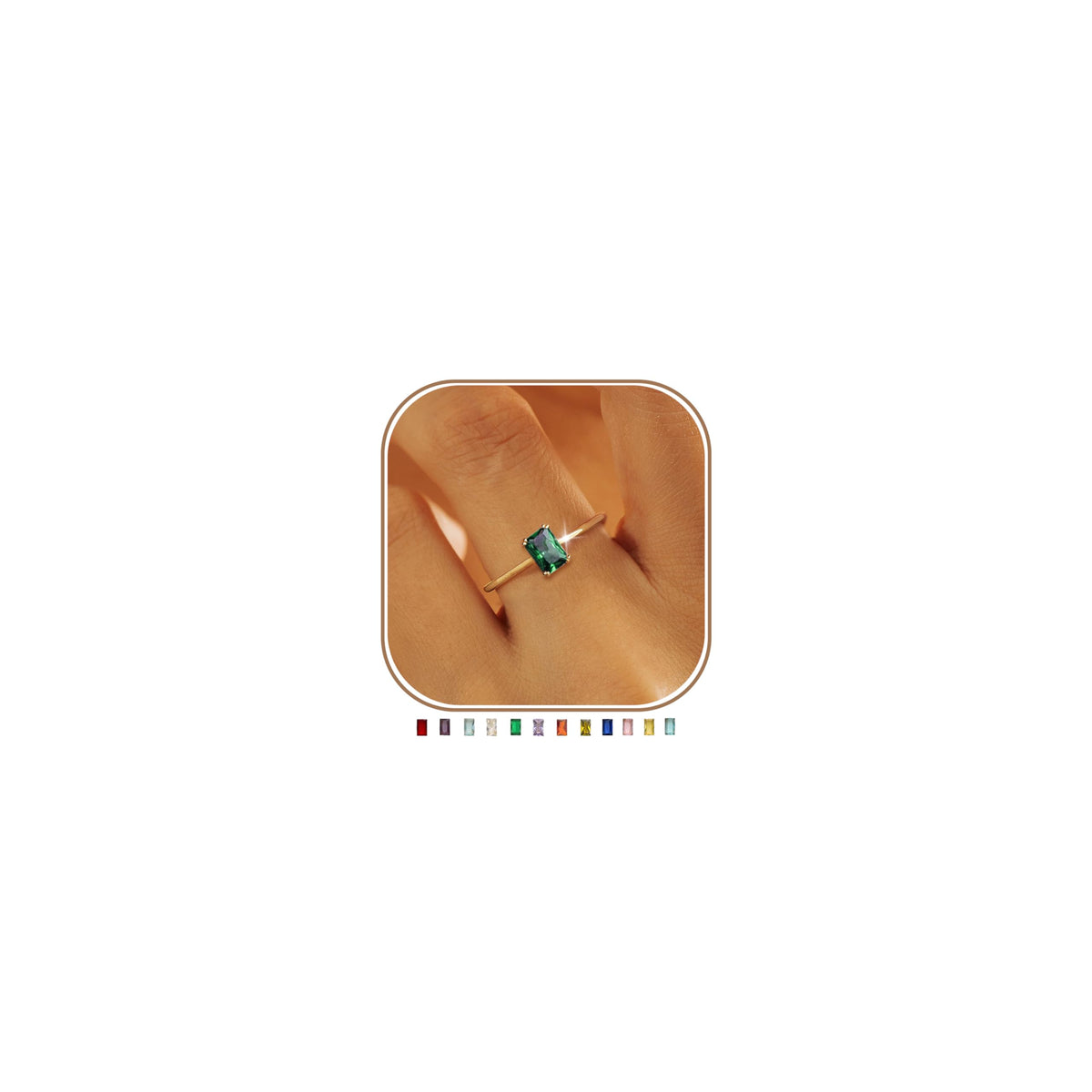 Salresorah green stackable ring – product image 25