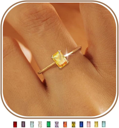 dainty gold birthstone ring – product image 8