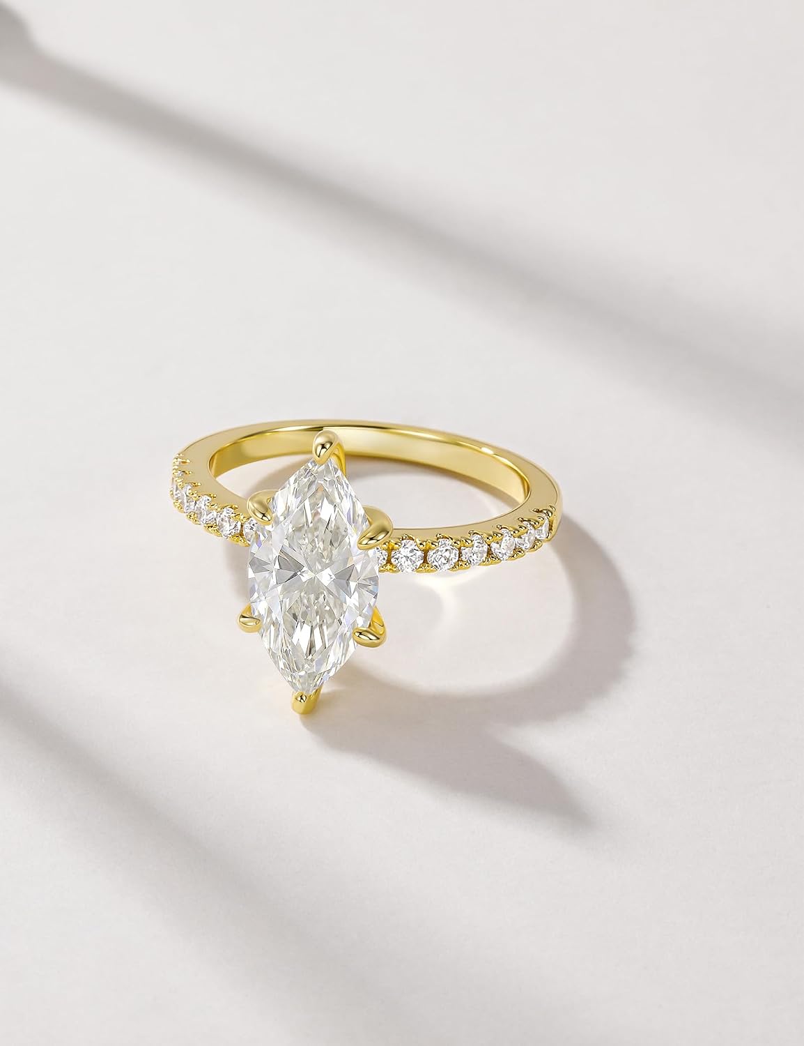 Marquise Cut Travel Engagement Ring – product view 5